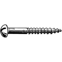 Skrutka do dreva s guľatou hlavou s drážkou DIN 96 Mosadz CU2/CU3 1,6X8MM