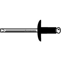 Trhací nit s veľkou polguľatou hlavou Hliník AlMg 2,5-3,5 / Oceľ Pozinkované 3,2X6MM dk=9,5